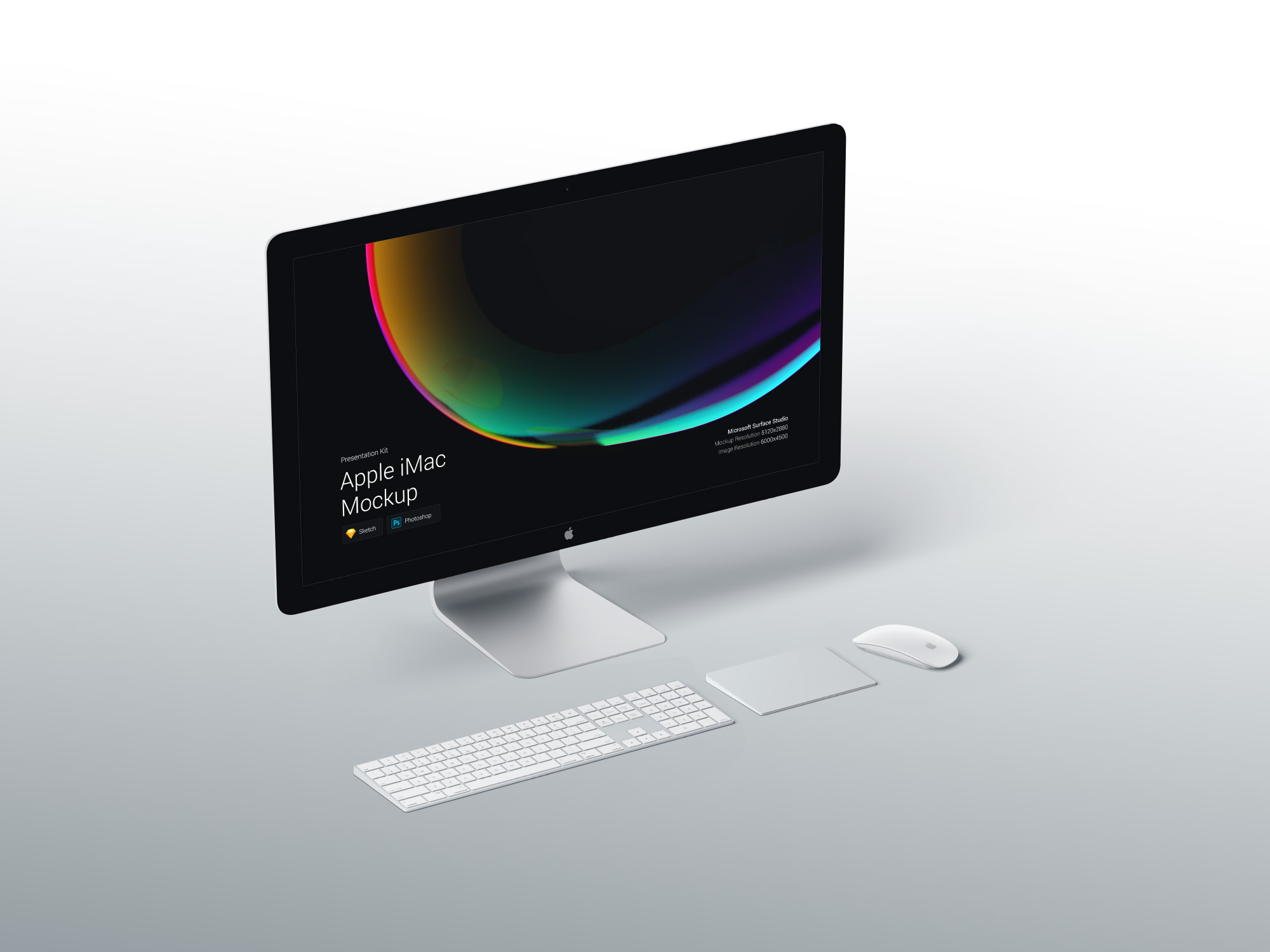 超级主流桌面&移动设备样机系列：iMac & iMac Pro系列一体机样机 [兼容PS,Sketch;共4.79GB]_img_2