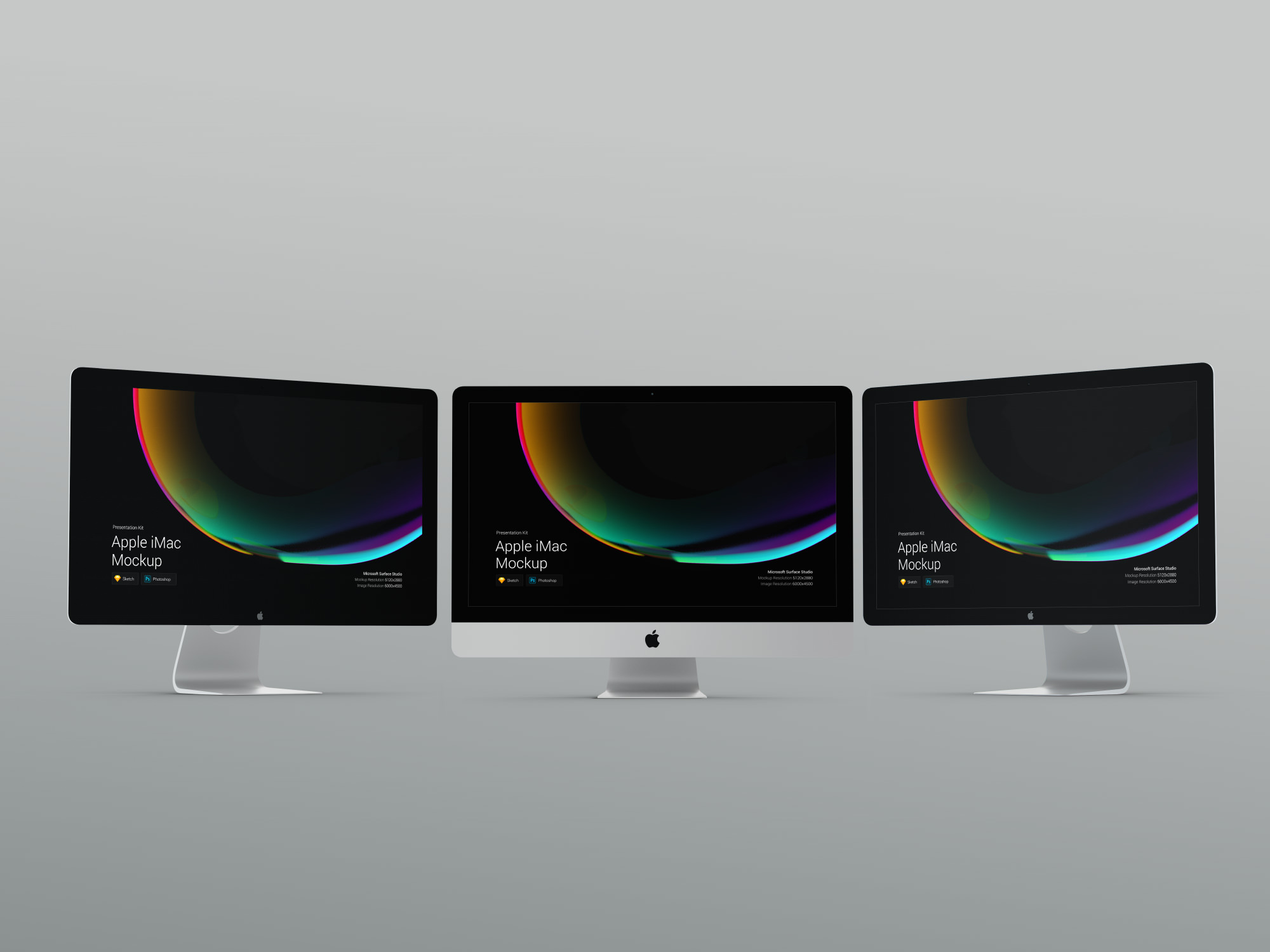 超级主流桌面&移动设备样机系列：iMac & iMac Pro系列一体机样机 [兼容PS,Sketch;共4.79GB]_img_2