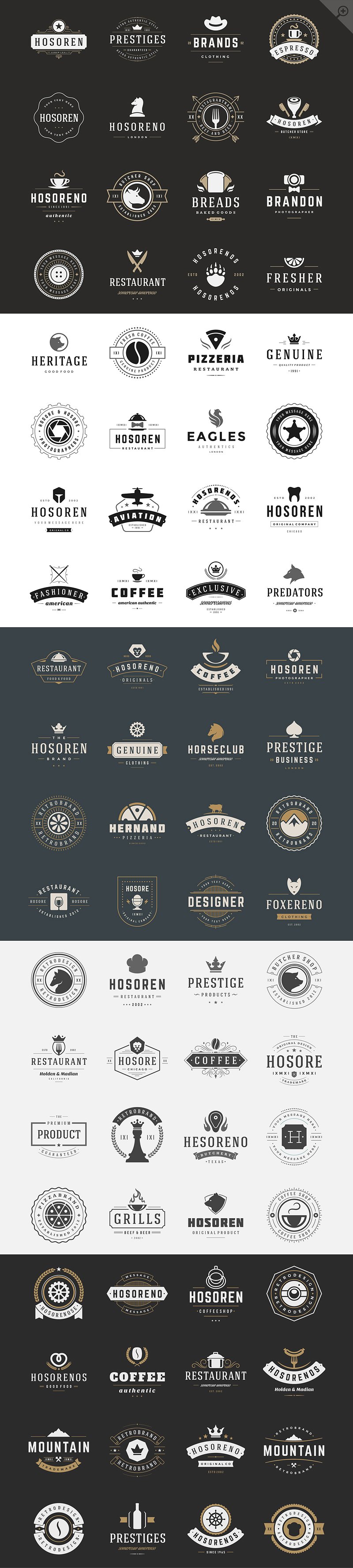 160复古标识和徽章矢量图形 160 Vintage logotypes and badges_img_2