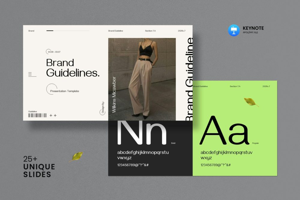 现代简约时尚品牌营销策划演示文稿设计ppt模板 Brand Guidelines Template插图