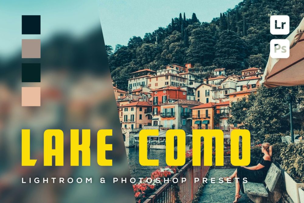 6组蓝绿色电影婚礼旅行摄影照片调色Lightroom预设 6 Lake como Lightroom and Photoshop Presets插图