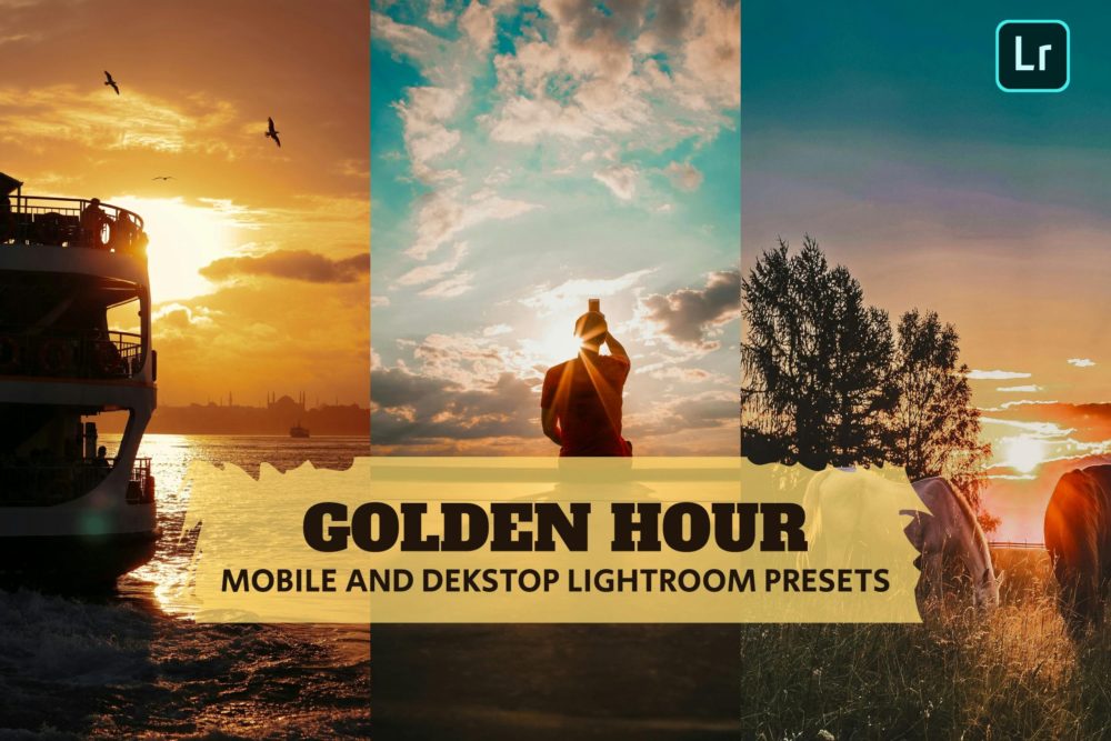 7组日落旅行博主摄影照片调色Lightroom预设 Golden Hour Lightroom Presets Dekstop and Mobile插图