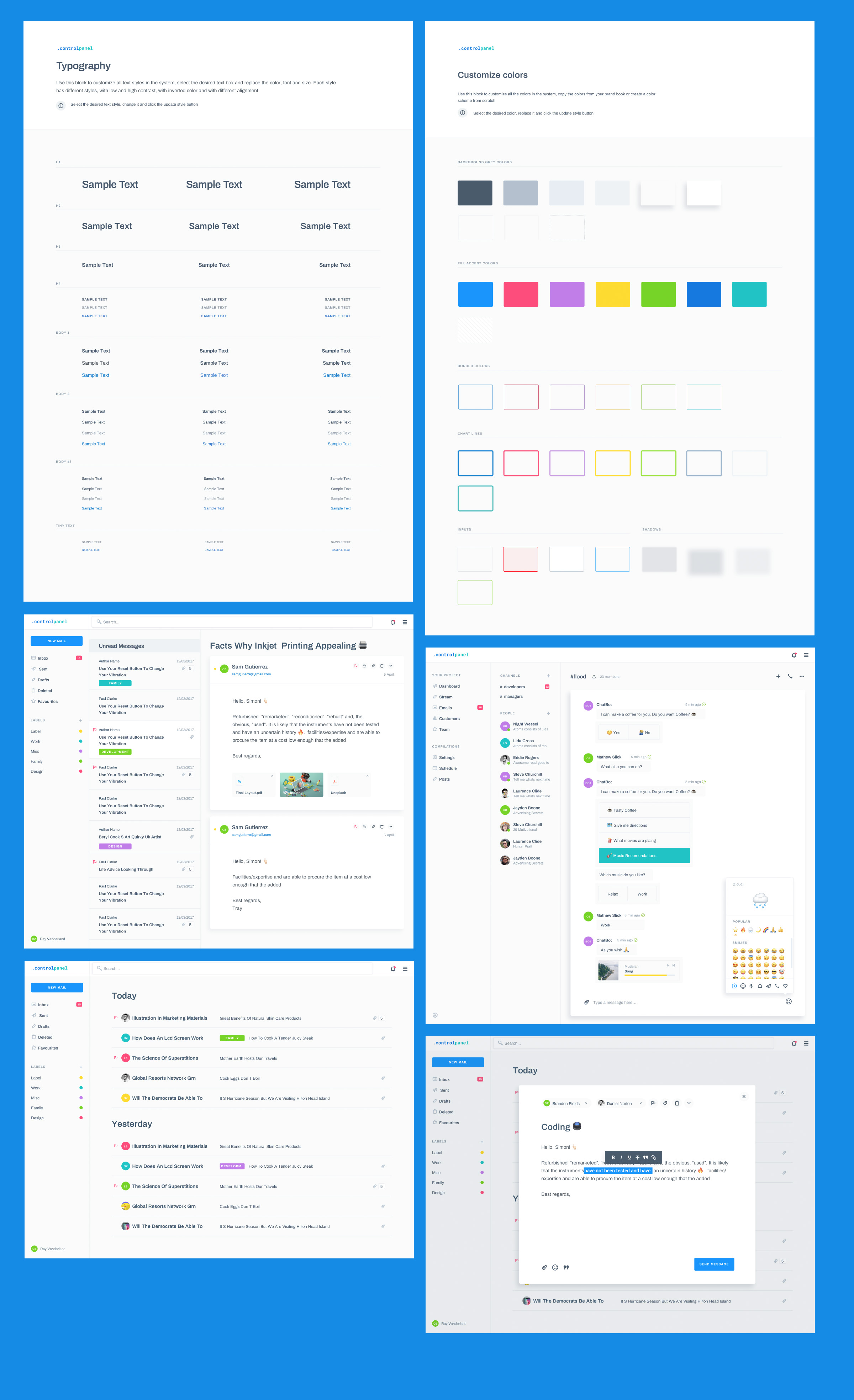 免费网站后台控制面板UI套件 .controlpanel – Design System_img_3