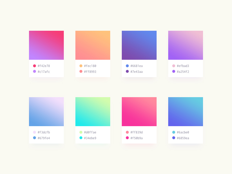 五彩斑斓的配色 Soft Gradients Made With Adobe XD_img_3