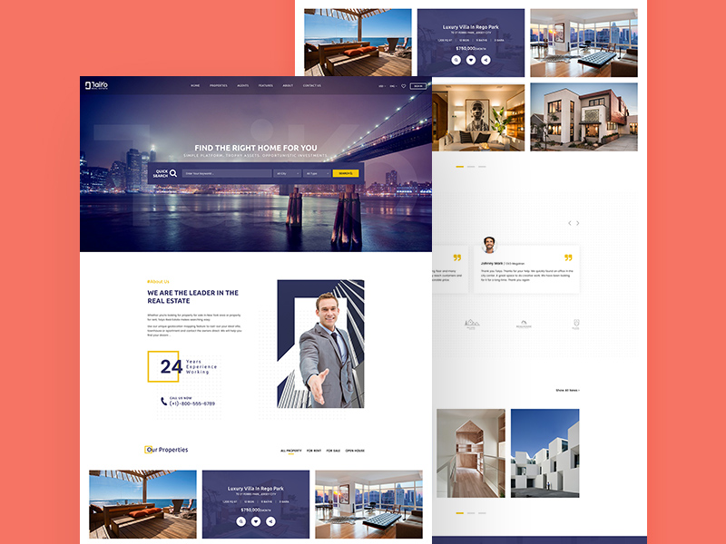 房地产网站模版 Taiyo Real Estate Website Template_img_3