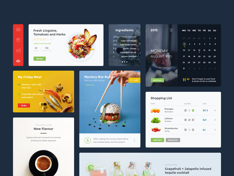 饮食主题UI套件 Food and Drink UI Kit_img_3