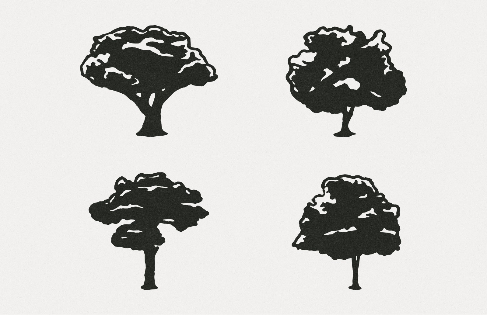 手绘树木矢量素材 Hand Drawn Vector Trees_img_2