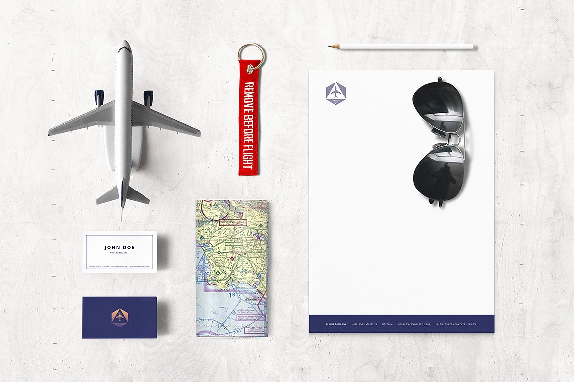 航空主题样机 Airlines Company Mockup Set_img_3