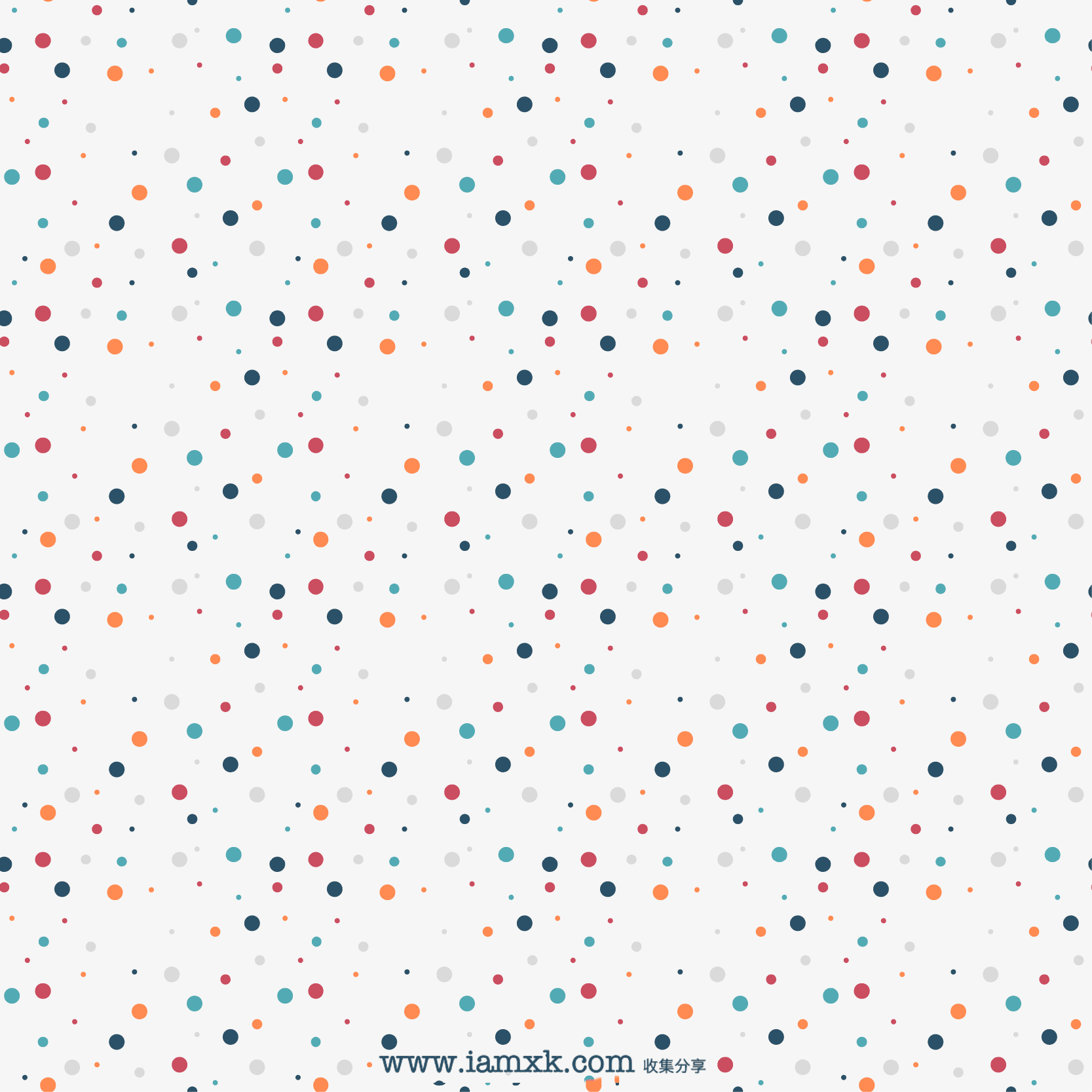 随机彩色点点纹理背景 Pattern with colorful dots_img_3