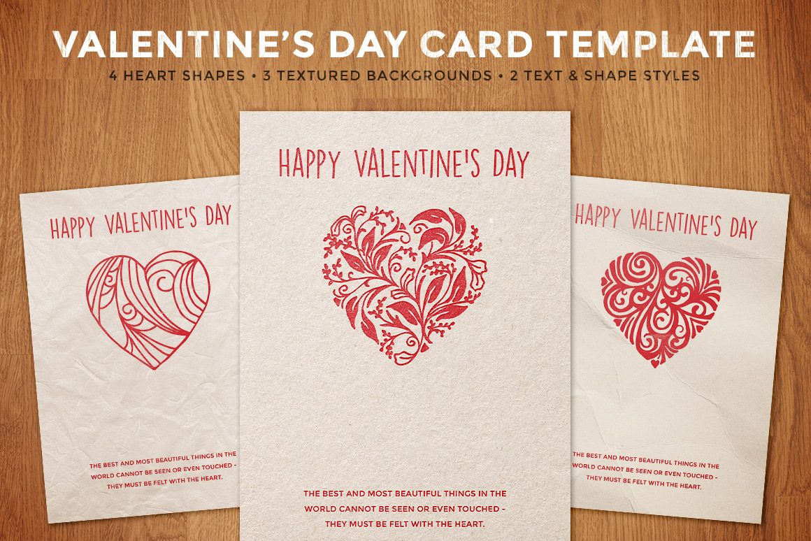 情人节贺卡 PSD 模板-Simple Valentine’s Day Card Template_img_3