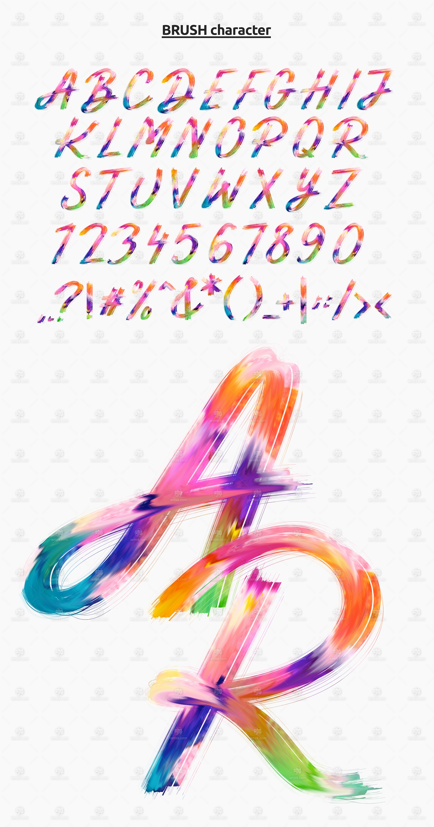 独特的多彩手写体刷子字体: Brush Font_img_3