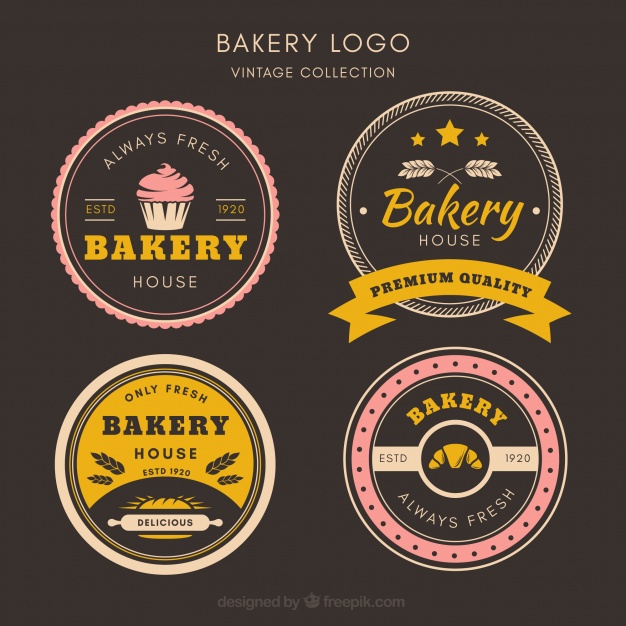 复古的烘培logo集 Bakery logos collection in vintage style_img_3