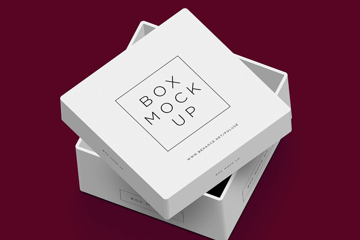 白色包装盒子Mockup Free PSD Packaging Box Mockup_img_3