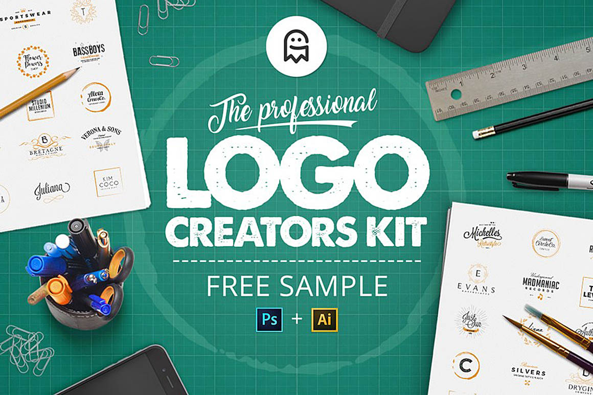 LOGO创作套件 Free Logo Creators Kit [PSD, AI]_img_5