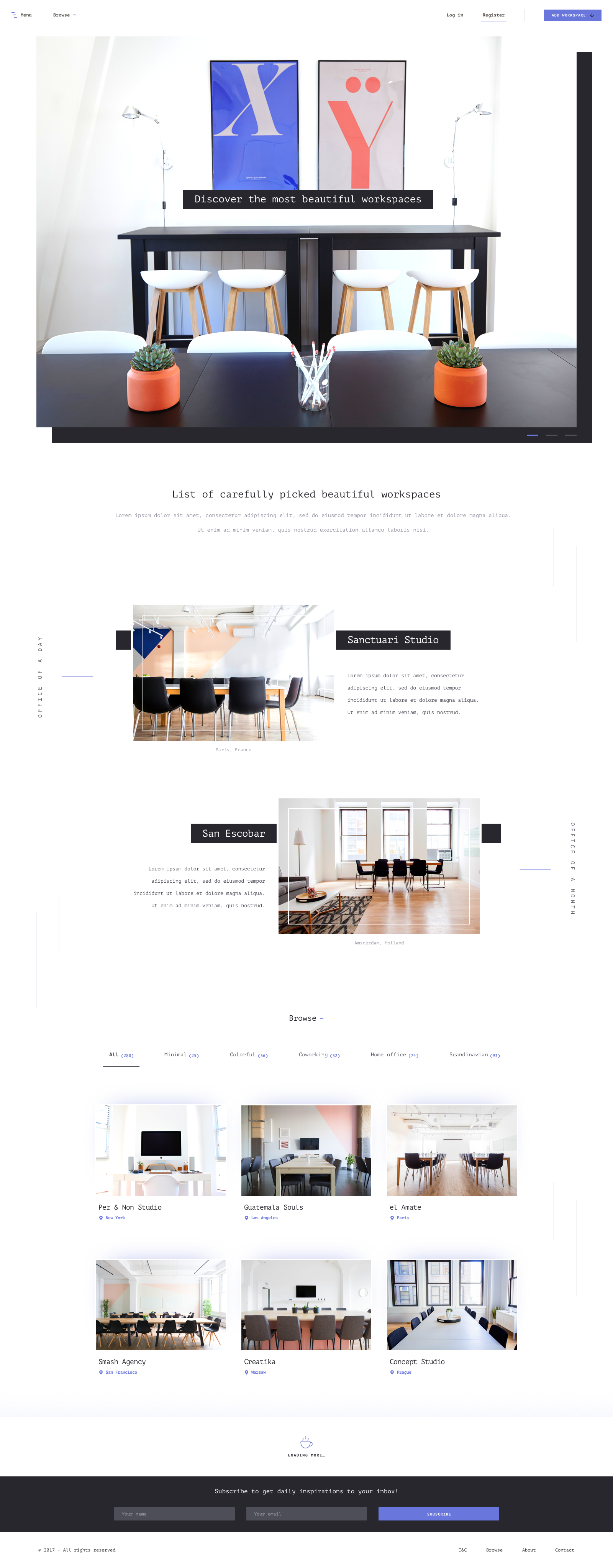 创意工作室/办公室展示页面模板 Inspiring workspaces – landing page (.sketch)_img_3