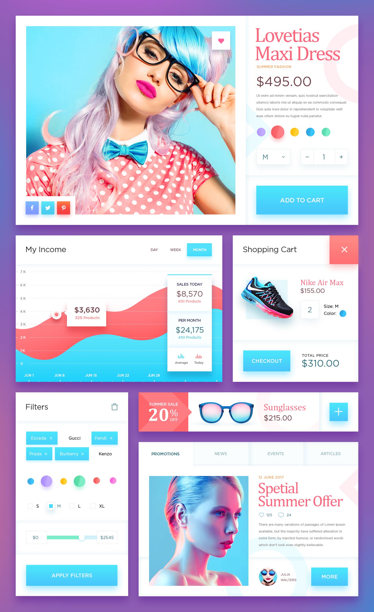 电子商务网站 UI 设计套件 Ecommerce UI Kit_img_3