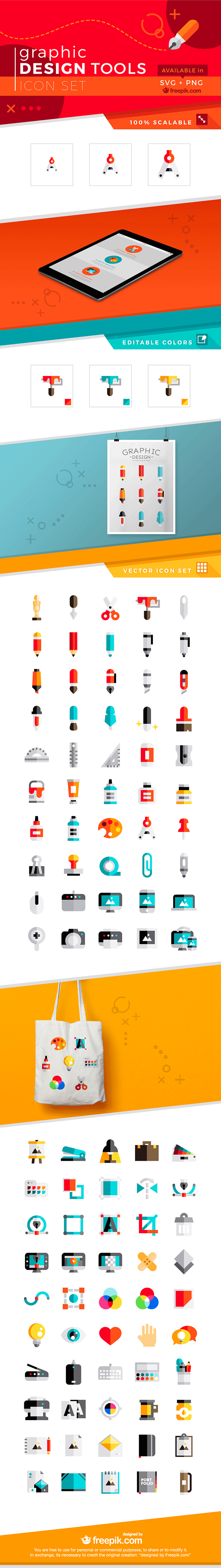 100个图形设计工具图标合集 Graphic Design Tools Icons [svg, png]_img_3