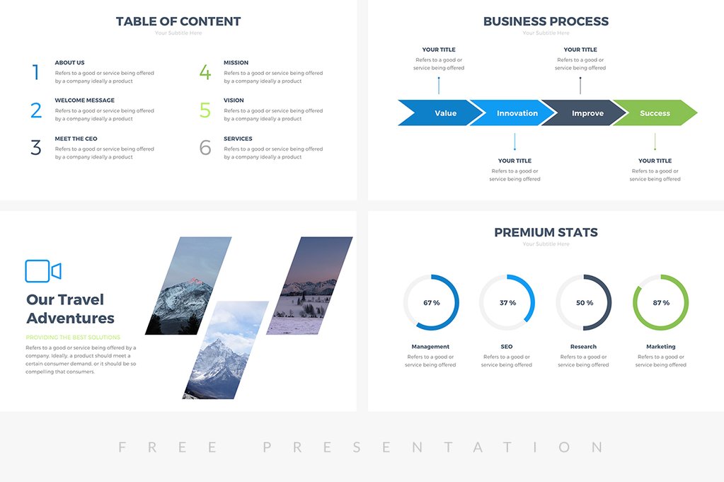 一套商务版免费PPT模板 Corporate Free Presentation Template_img_3