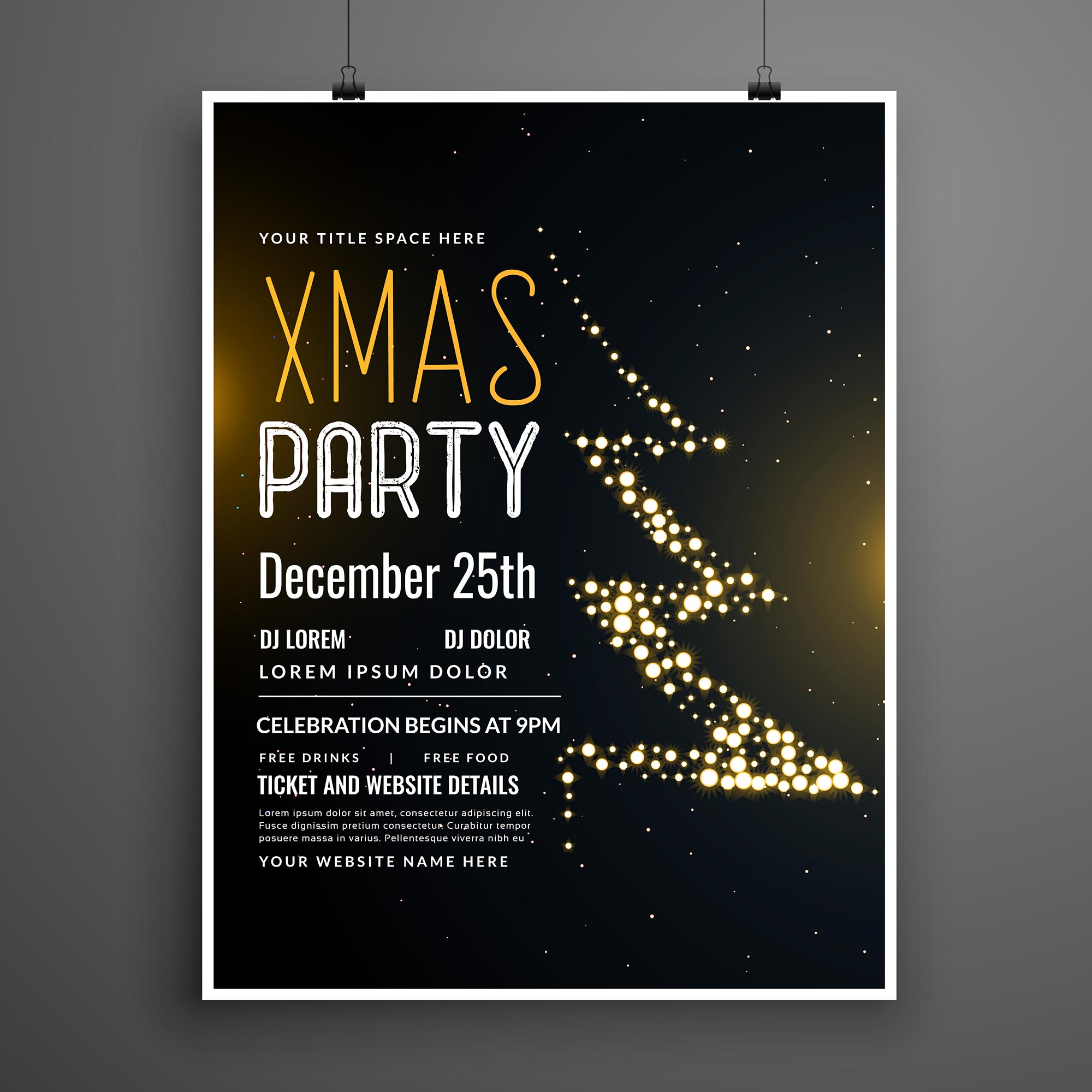 矢量圣诞Party海报合集 Christmas party posters_img_3