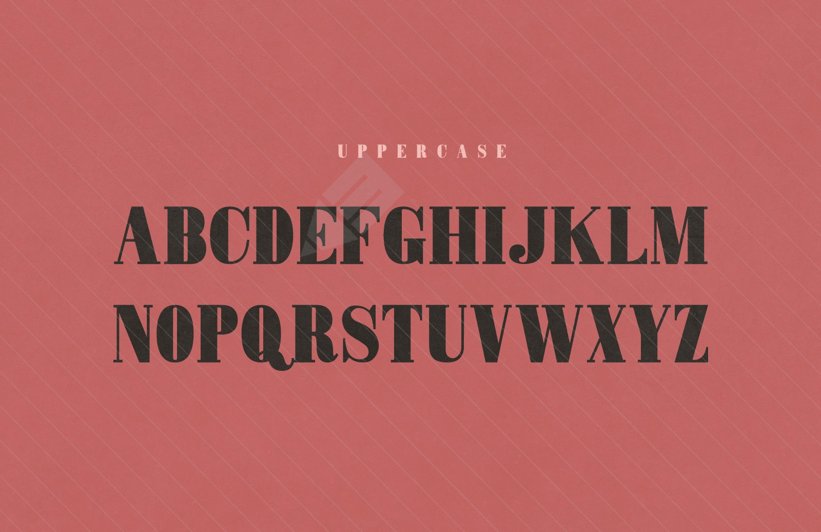 付费英文字体 Mammoth Fat Face – Letterpress Font_img_3