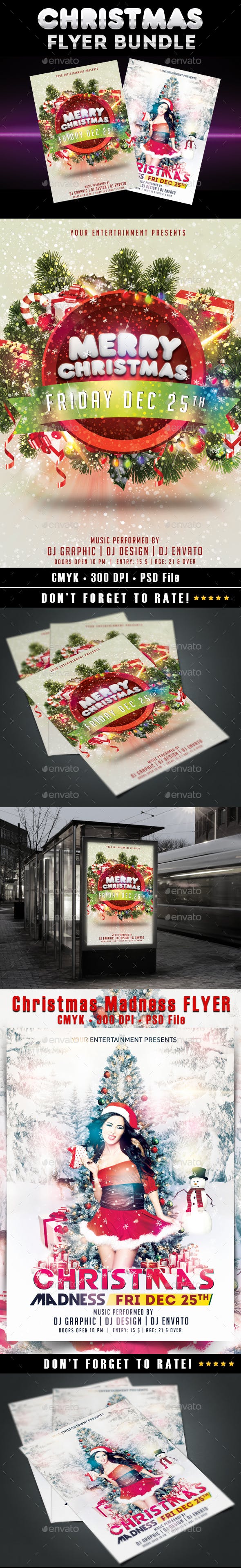 极具圣诞节氛围的海报模板 Christmas Flyer Bundle [psd]_img_3