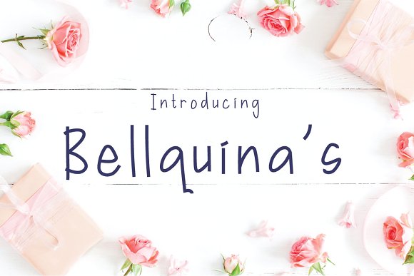 一款特别的手写体免费字体 Bellquina’s Font_img_3