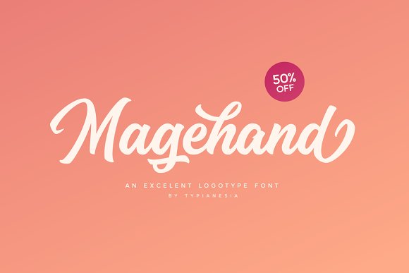 适合LOGO设计的一款字形 Magehand Logo Font_img_3