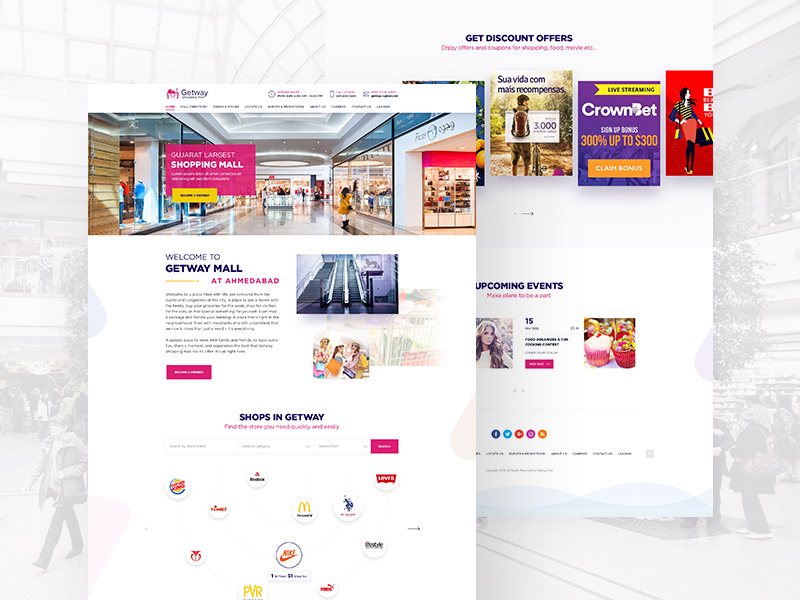 购物中心官网网站模板 Shopping Mall Landing Page Website Template_img_3