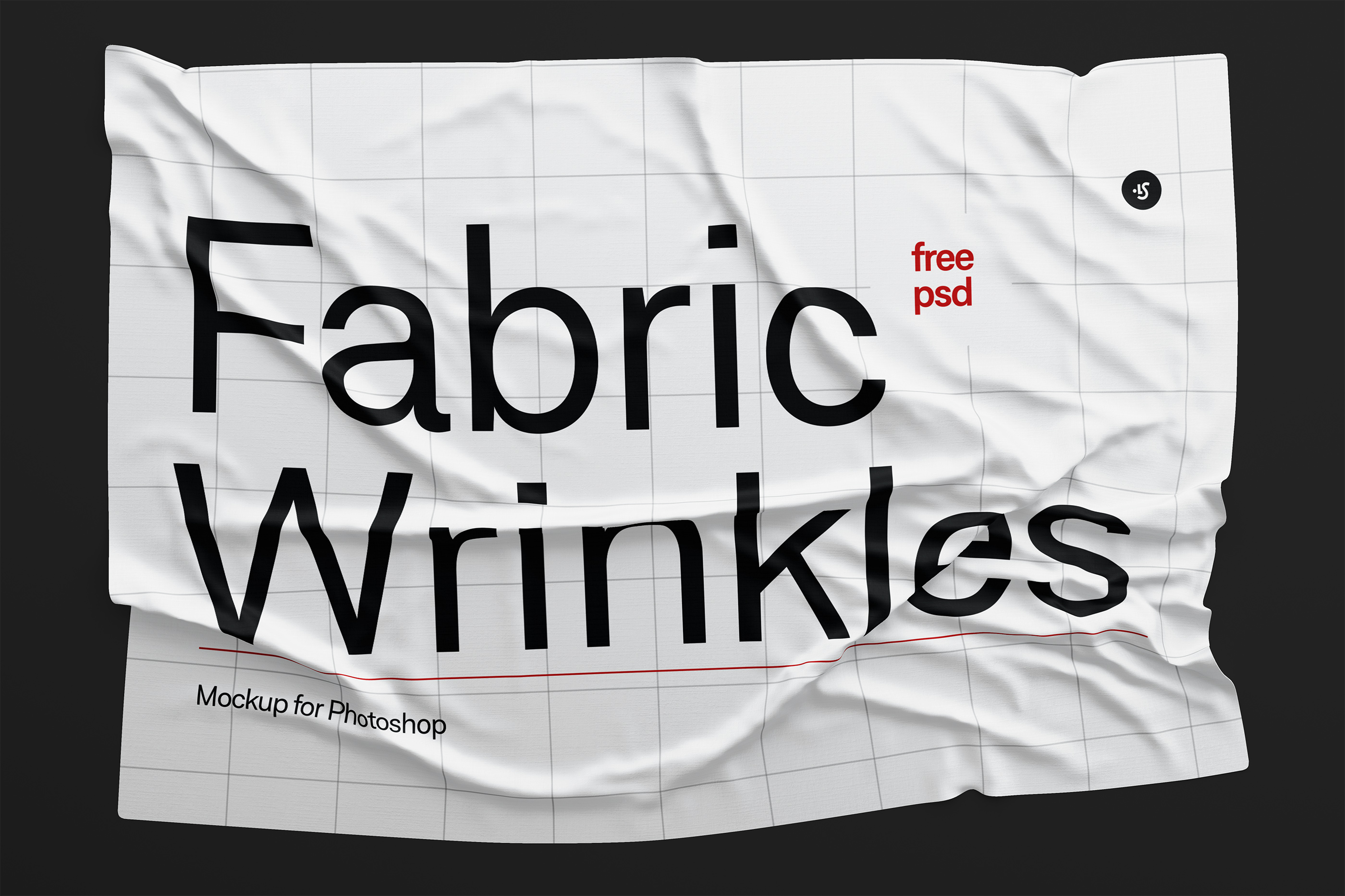 织物皱褶效果设计展示样机模板 Fabric Wrinkles Mockup_img_3