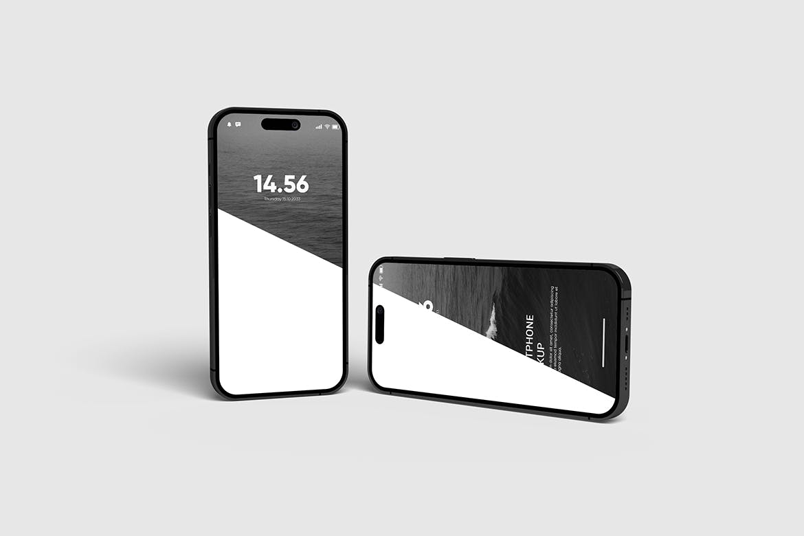 iPhone灵动岛屏幕手机样机模板 Android Phone Mockup_img_1