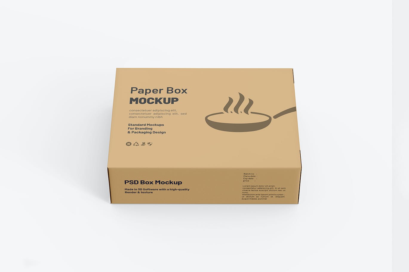 精致煎锅盒包装设计样机 Fry Pan Box Packaging Mockup_5IoVOG