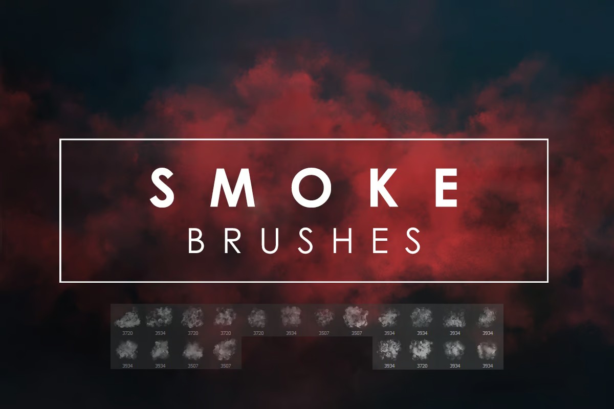 20款高质量舞台场景烟花场景灯雾烟雾效果PS笔刷 20 Smoke Photoshop Brushes_HHF8LW