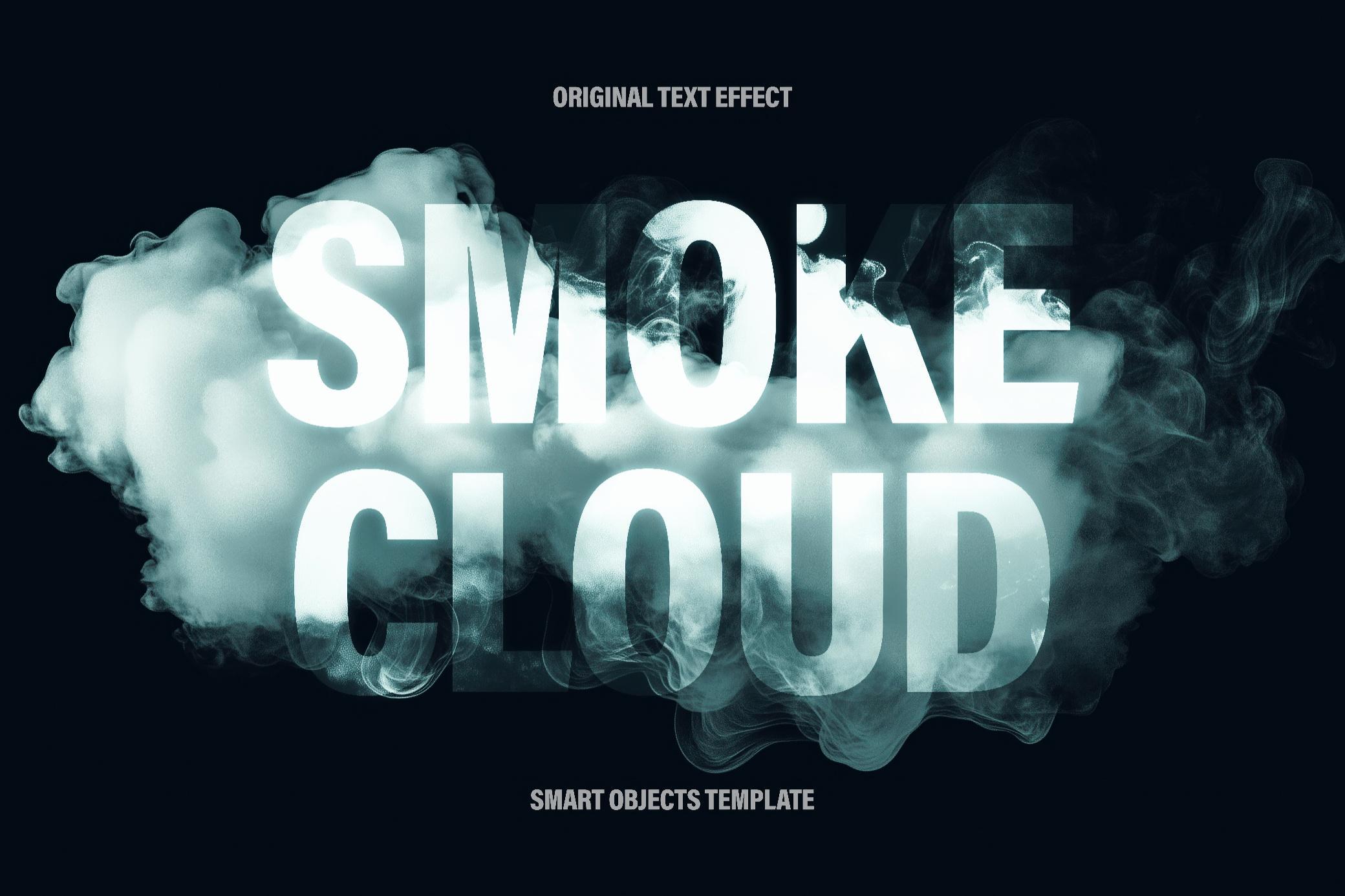 复古神秘烟雾海报专辑封面文字效果 Smoke Text Effect_img_1