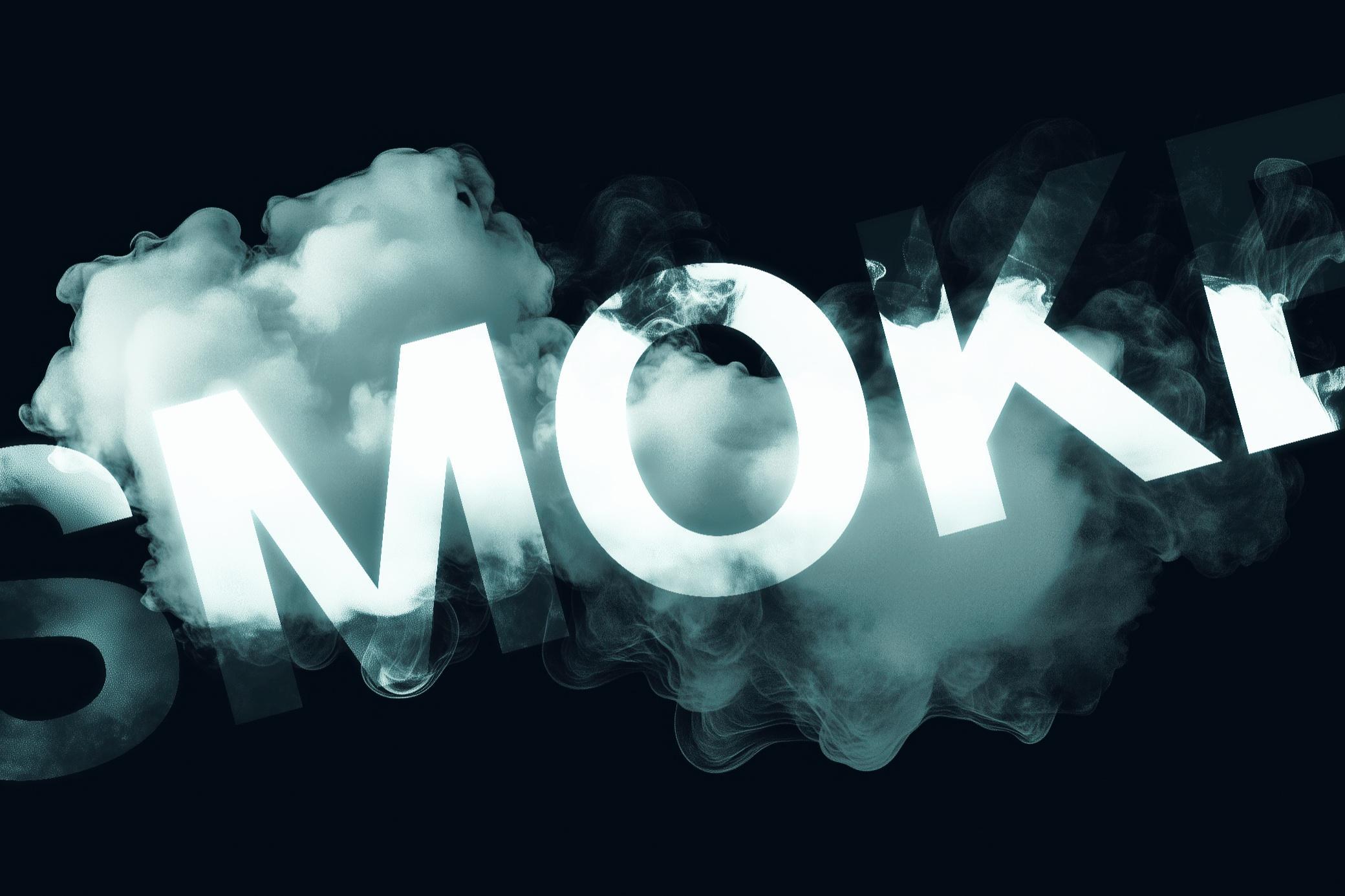 复古神秘烟雾海报专辑封面文字效果 Smoke Text Effect_img_1