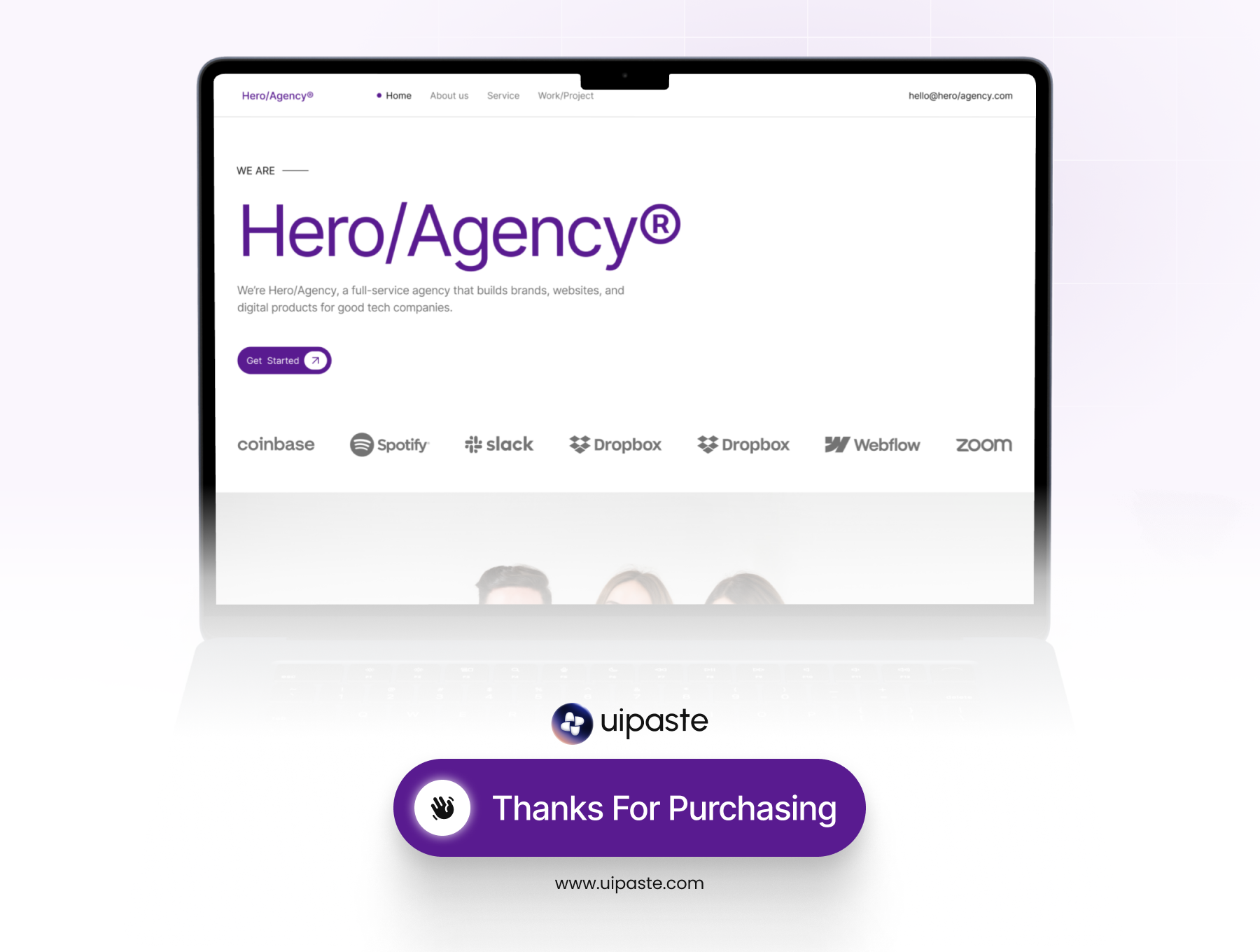 简约时尚数字代理科技代理公司官网Frame模板 Hero Agency - Creative Digital Agency Website_AX9PF1