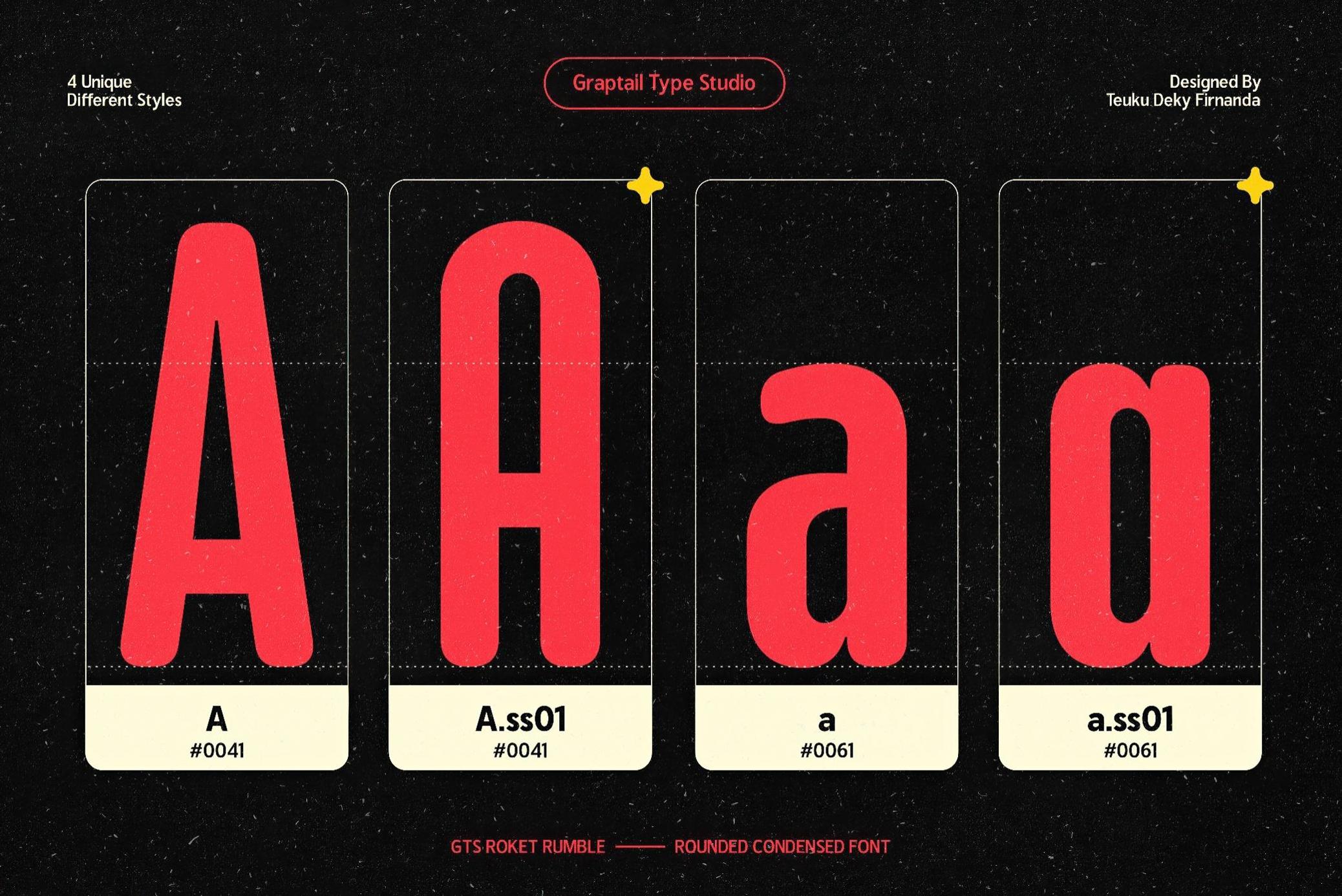 复古压缩扁平圆润霓虹海报广告装饰字体 GTS Rocket Rumble — Retro Condensed Font_img_1