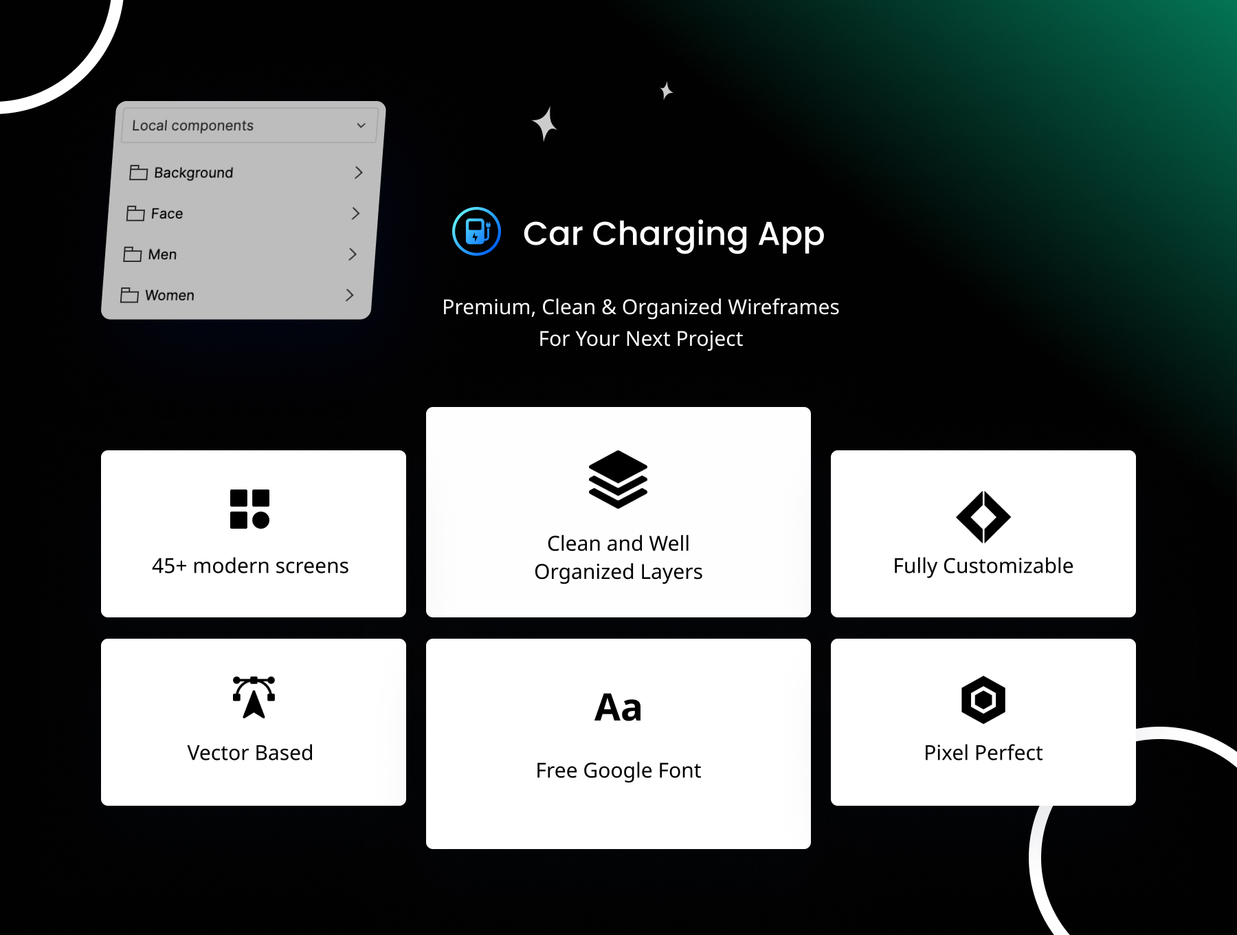 45+屏电动汽车充电桩充电站状态查找APPUI套件 EVCharge Link - EV Charging Apps UI KIT_DHGO9X