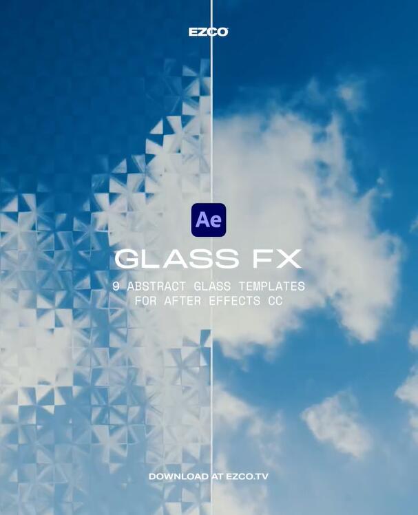 HAPPY EDITING – GLASS FX 复古梦幻美学棱镜玻璃压花折射扭曲纹理模糊堆叠效果AE模板_img_1