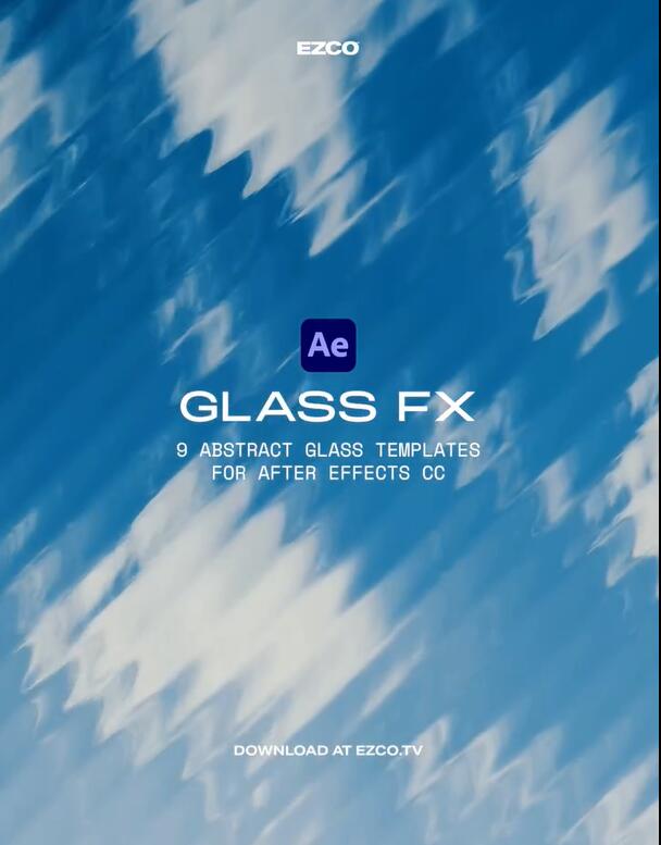 HAPPY EDITING – GLASS FX 复古梦幻美学棱镜玻璃压花折射扭曲纹理模糊堆叠效果AE模板_img_1