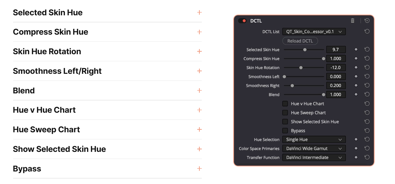 达芬奇插件 专业级电影风皮肤色调色相压缩混合调整插件 QT Skin Compressor — Qazi’s Toolkit_QWkKef