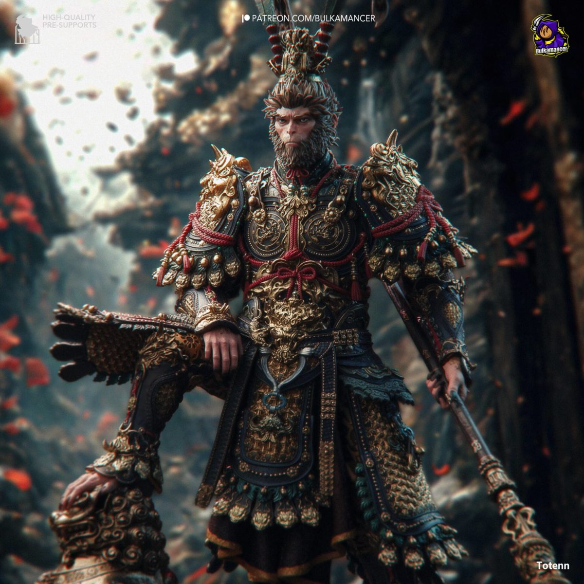 黑神话悟空3D打印模型MTL格式素材 Bulkamancer – Destined One – Black Myth Wukong – 3D Print Model_img_1