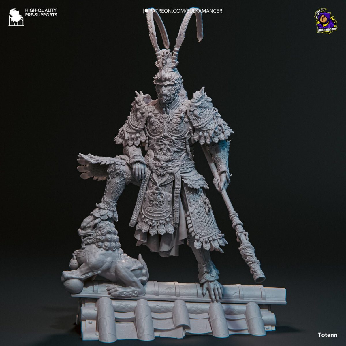 黑神话悟空3D打印模型MTL格式素材 Bulkamancer – Destined One – Black Myth Wukong – 3D Print Model_img_1