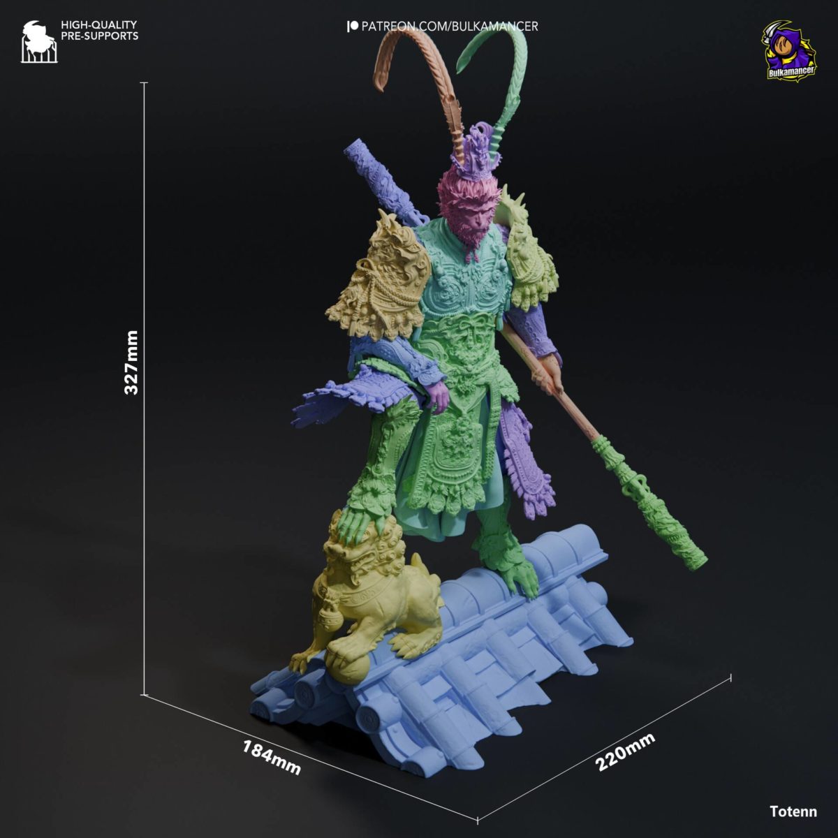 黑神话悟空3D打印模型MTL格式素材 Bulkamancer – Destined One – Black Myth Wukong – 3D Print Model_img_1