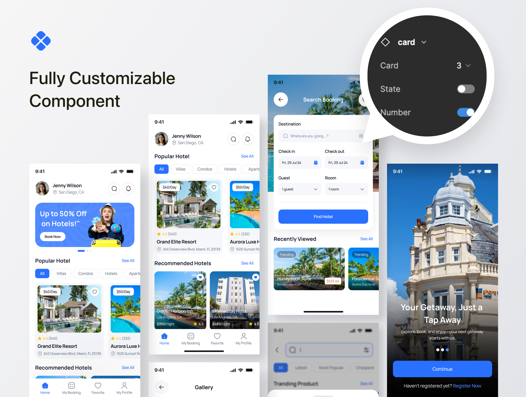 Havenly Hotel Booking  Mobile App UI Kit_img_1