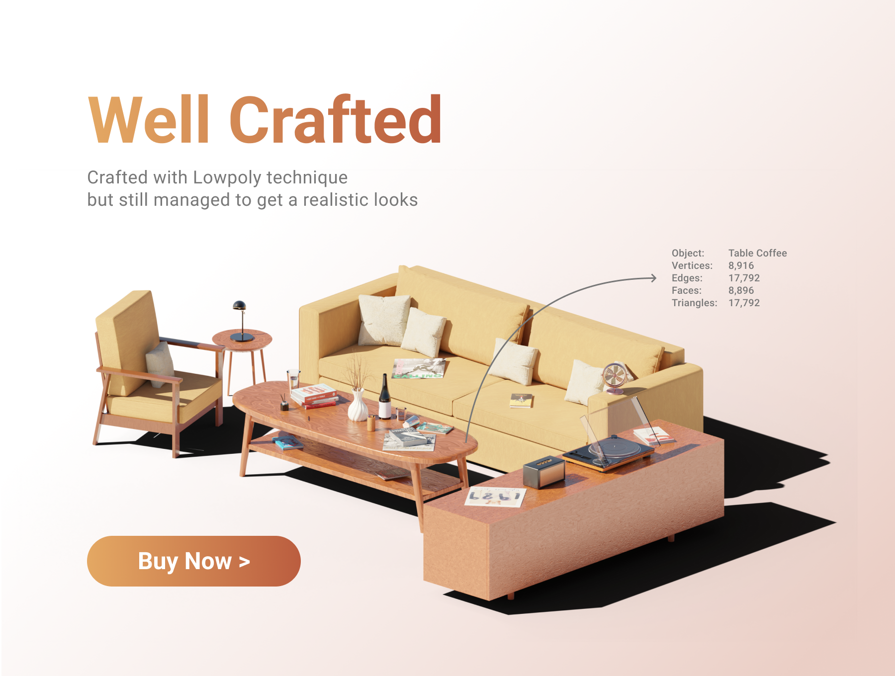 多款家具家电地板3D插画素材+4款组合插图 Furniture 3D Illustration_NNC3Qd