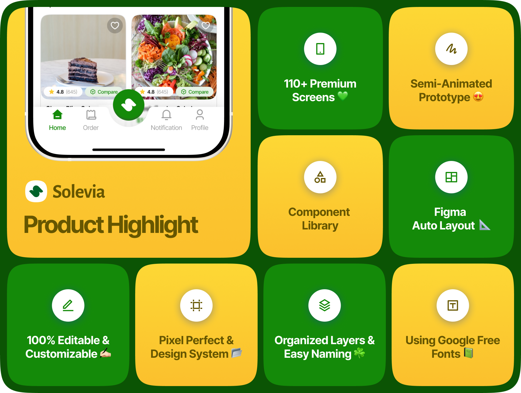 115+屏在线商城超市到家AI驱动购物APP界面模板 Solevia - AI Grocery Shopping App_sC4uaz