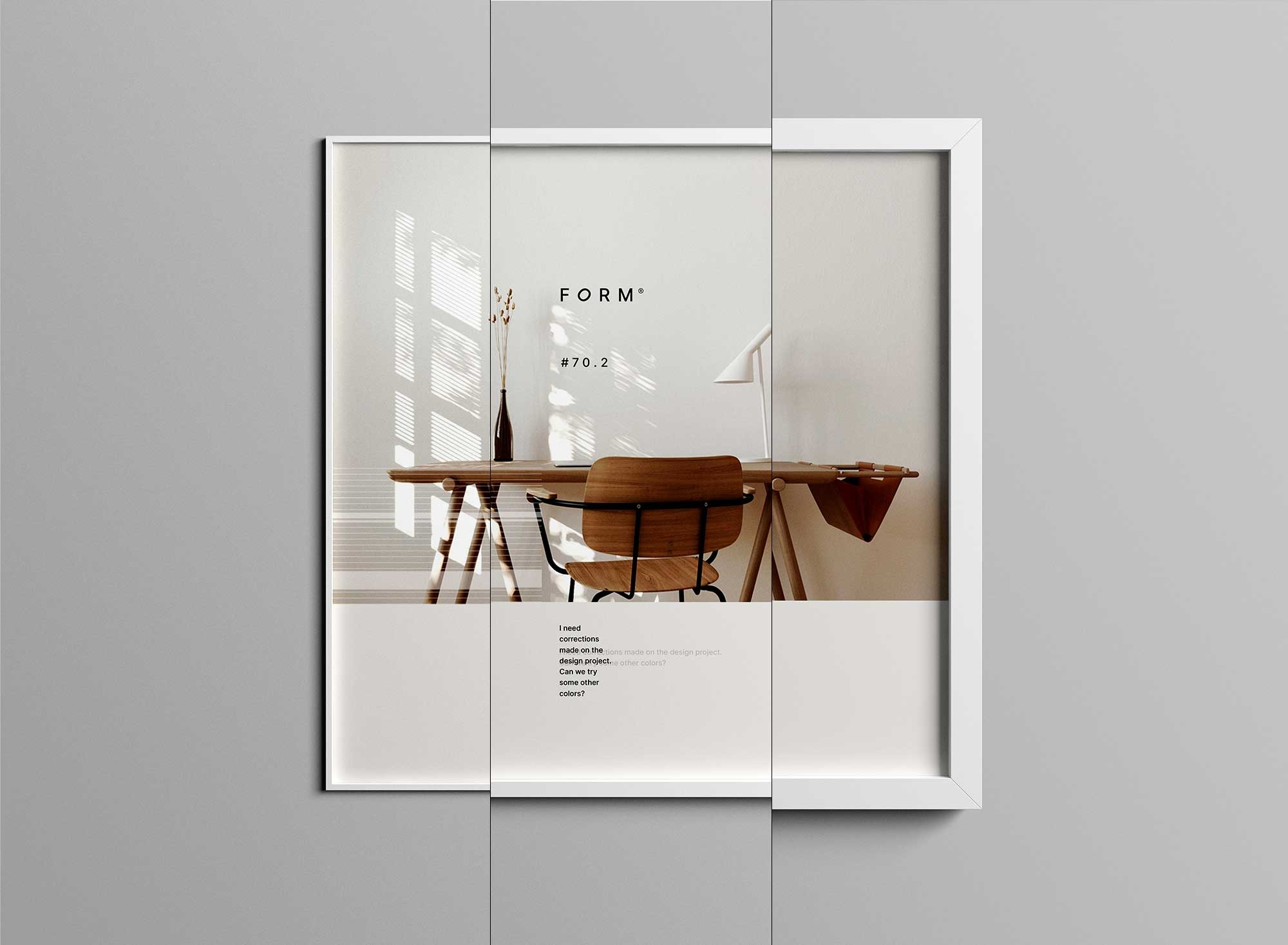 Photo Frame Mockups 现代简约高级多款尺寸相框样机模型_TGHmS8