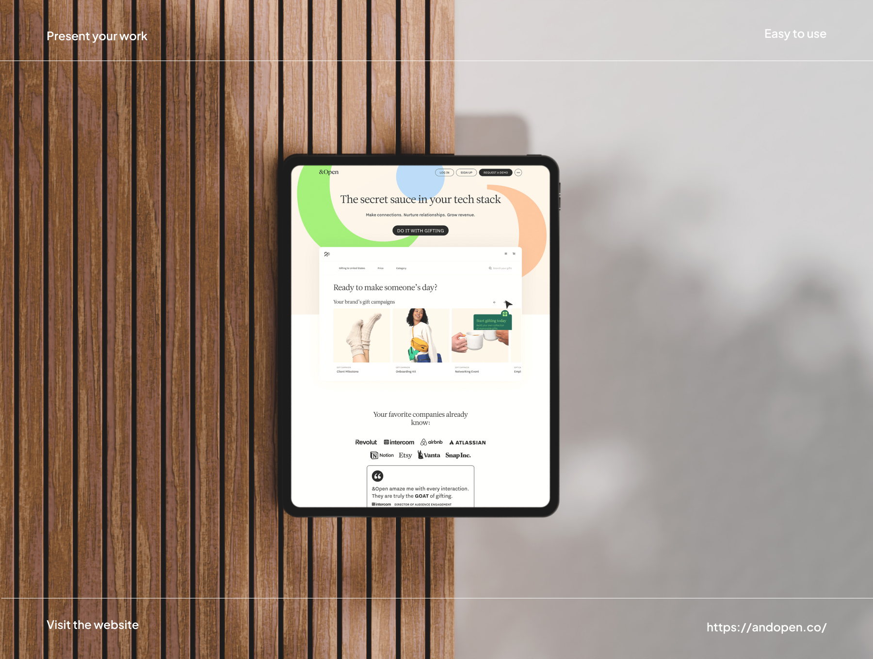 4款自然简约木质家具风格iPad模型 Woody iPad Mockups_BKGO2m