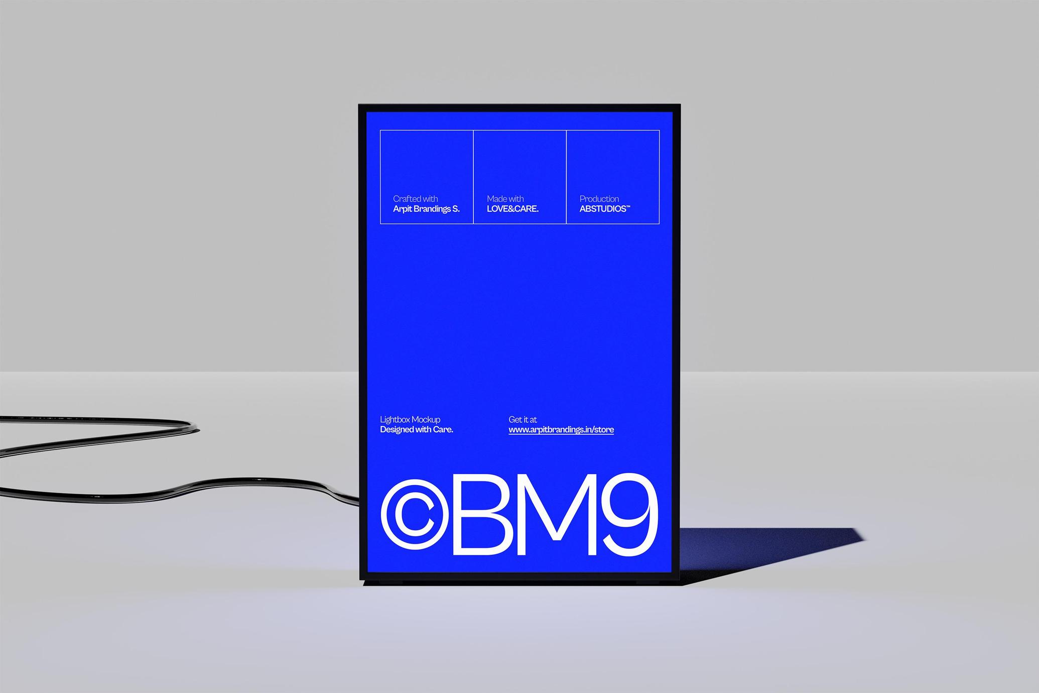 街头灯箱广告牌PSD样机模型 Lightbox Mockup_img_1