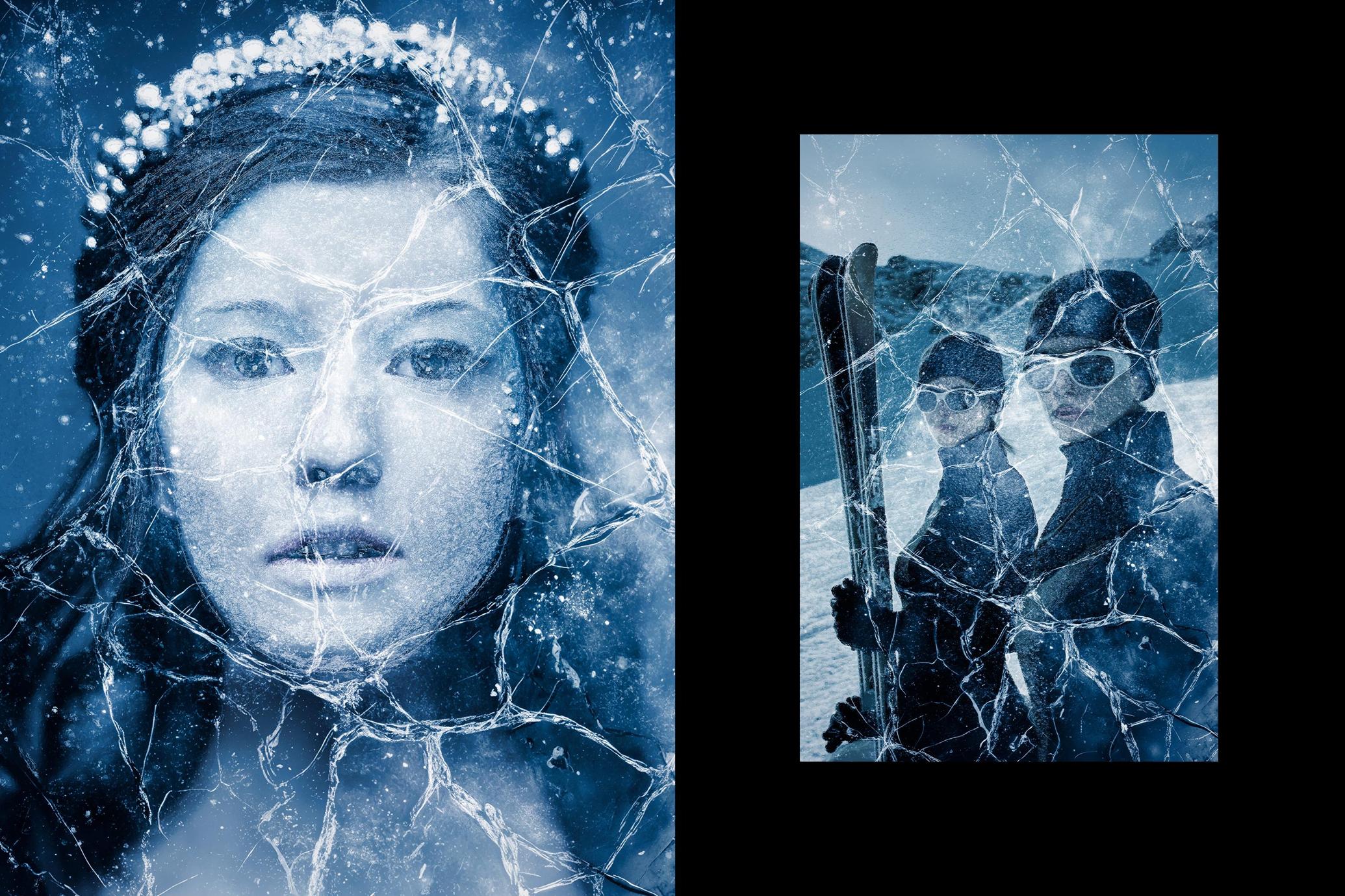 创意冰冻纹理冰裂PSD效果 Frozen Cracked Ice Photo Effect_2LiWOQ